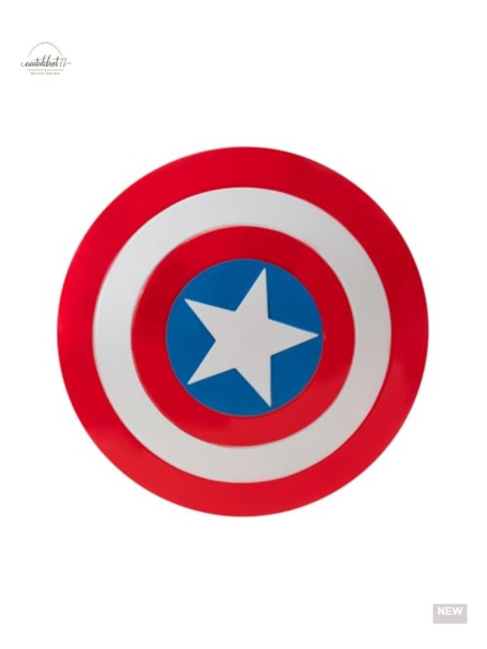 Captain America Kids Costume Shield 12" Plastic with Elastic Grip